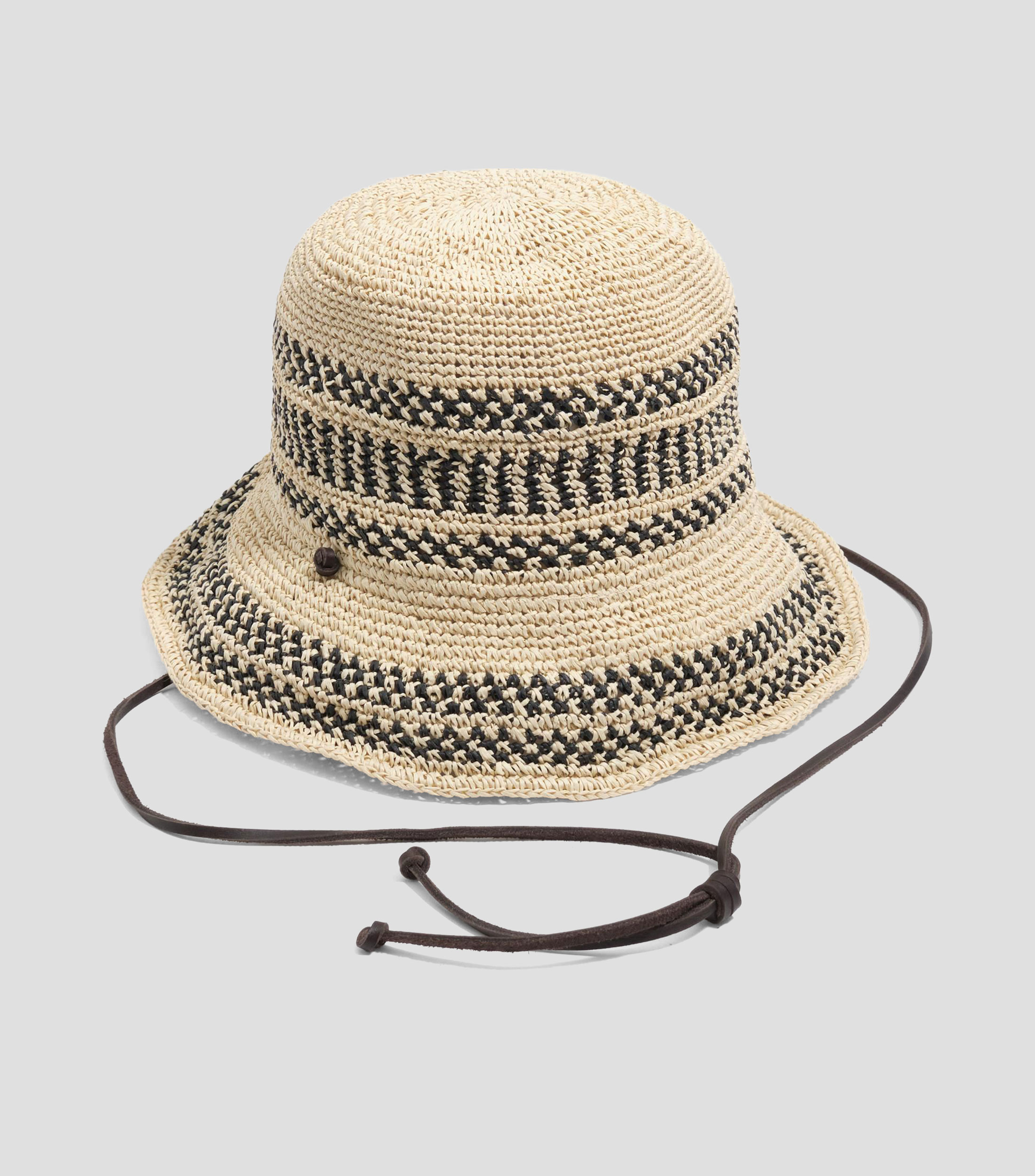 Gorro pescador con efecto de rafia Mujer